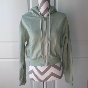 Mint Fleece Zip-Up Hoodie